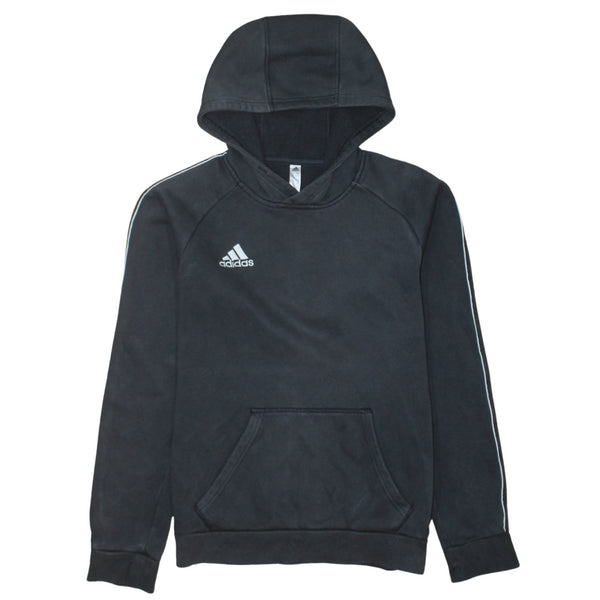 Adidas 90's Drawstring Pockets Pullover Hoodie XSmall Black