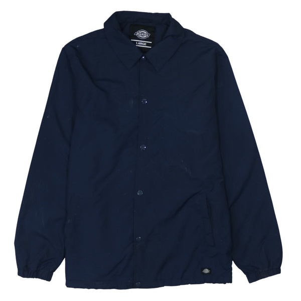 Dickies 90's Lightweight Button Up Windbreaker Large Navy Blue