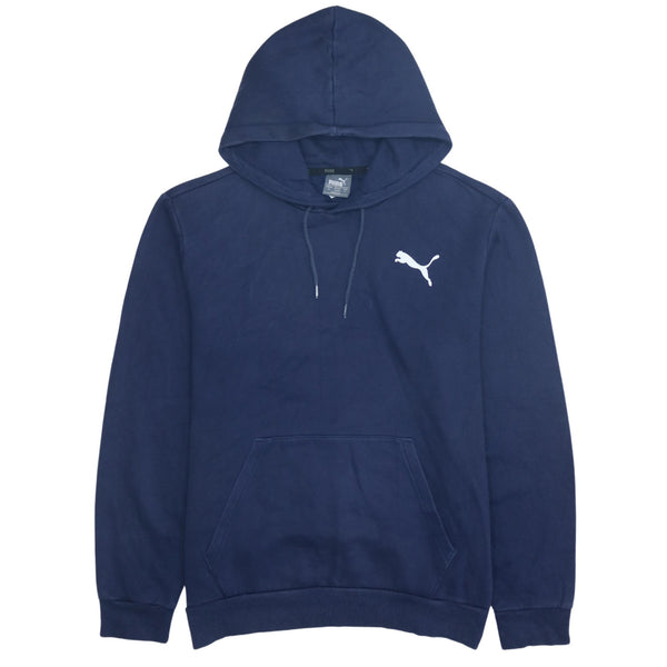 Puma 90s Vintage Men's Small Navy Blue Drawstring Pullover Hoodie