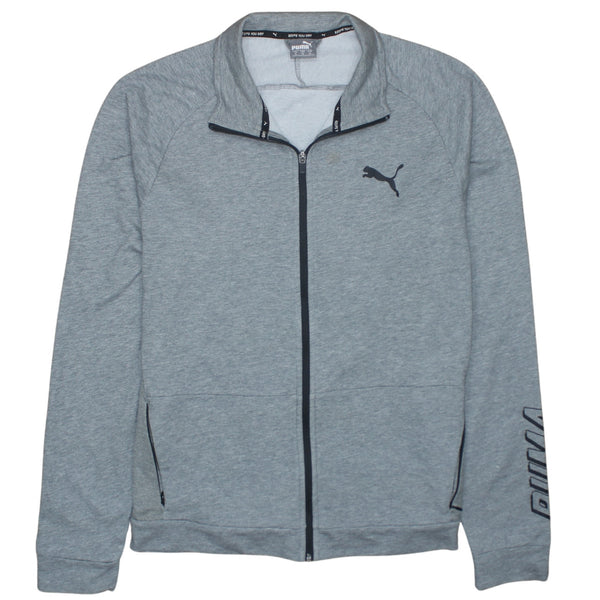 Puma 90's Lightweight Full Zip Up Sweatshirt XLarge Grey