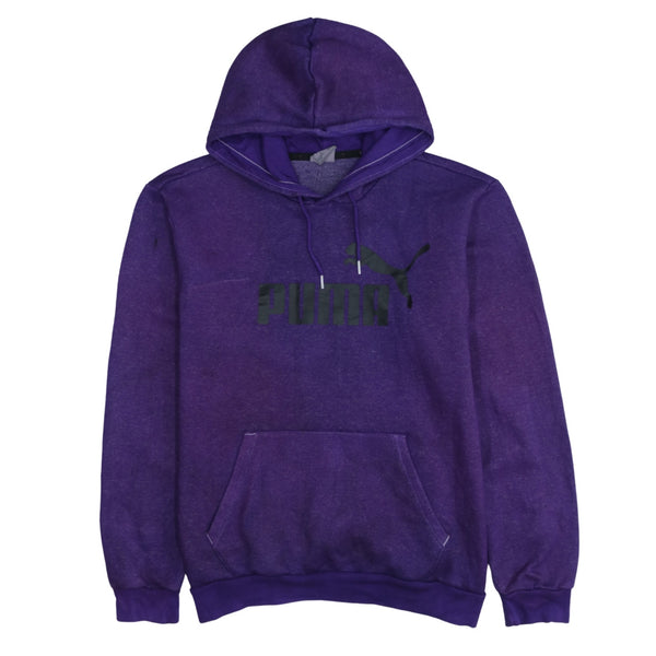 Vintage 90's Puma Purple Spellout Pullover Hoodie Large