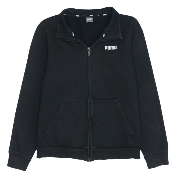 Puma 90's Vintage Lightweight Black Full Zip Sweatshirt Women's XLarge