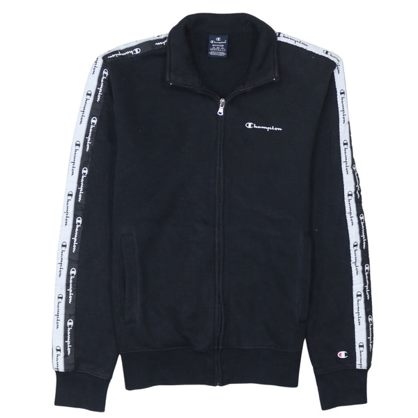 Champion 90's Lightweight Full Zip Up Sweatshirt Medium Black