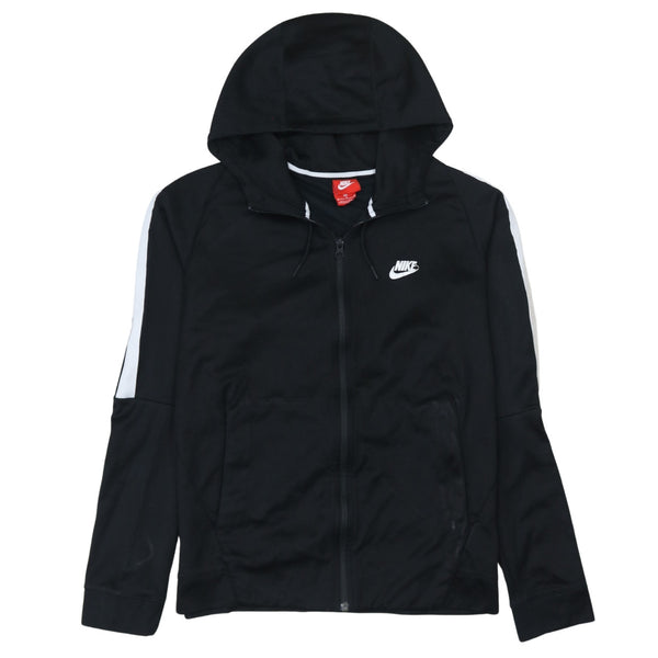 Nike 90's Swoosh Full Zip Up Hoodie Medium Black
