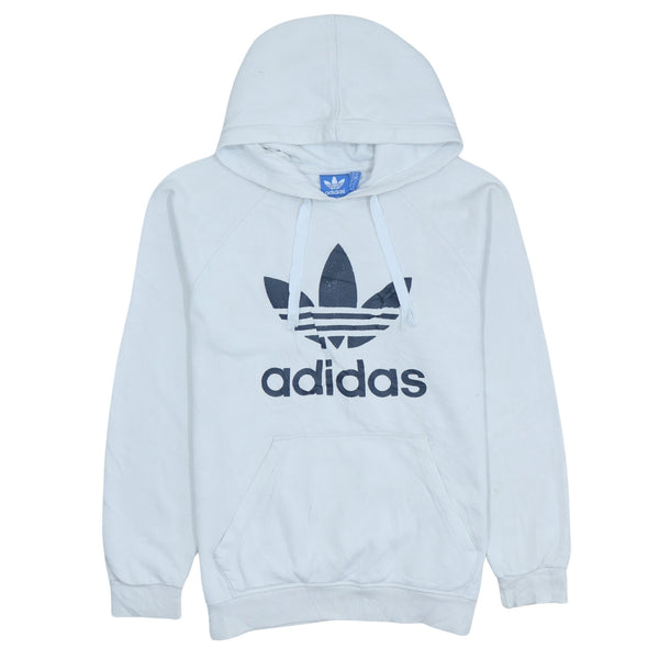 Adidas 90's Spellout Pullover Hoodie Medium White