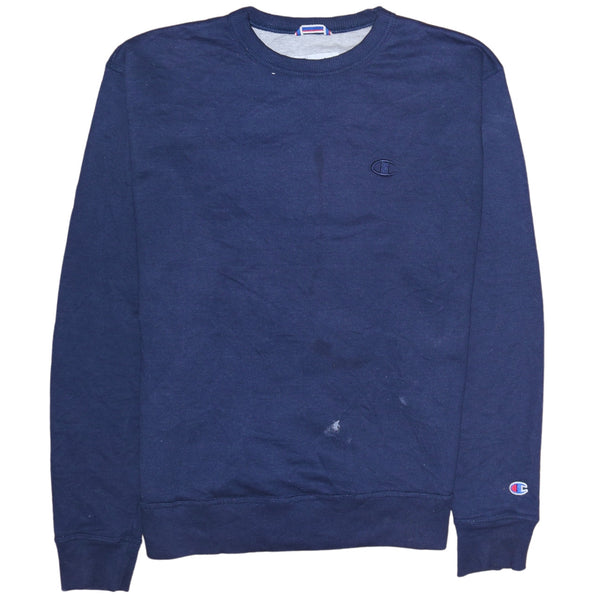 Champion 90s Vintage Crew Neck Sweatshirt Medium Navy Blue Top