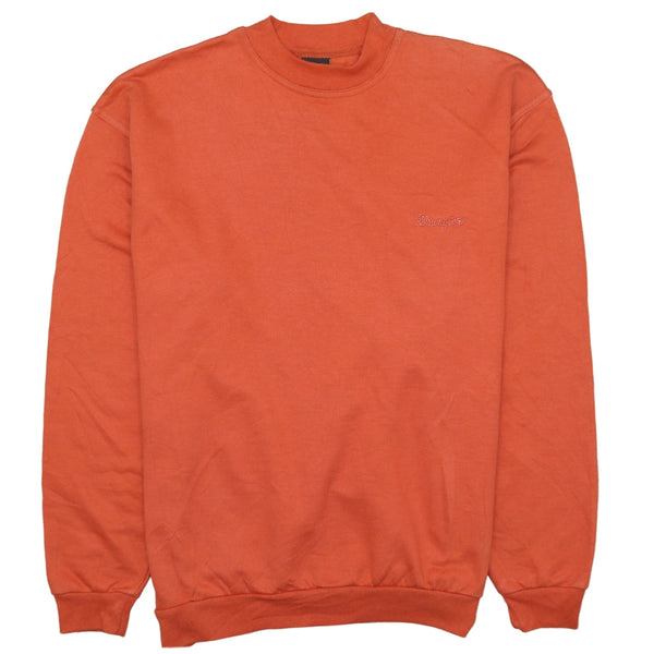 Vintage 90's Wrangler Heavyweight Crew Neck Sweatshirt Medium Orange