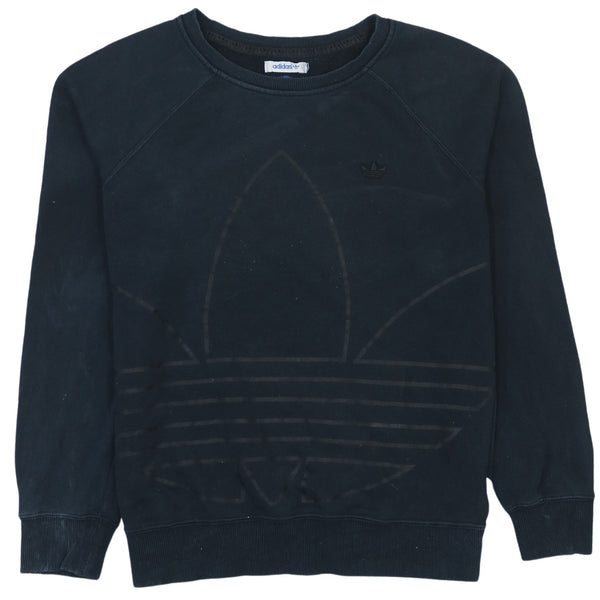 Adidas 90's Black Lightweight Crew Neck Sweatshirt XLarge