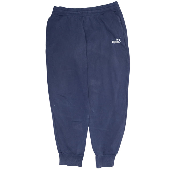 Puma Vintage 90's Elastic Drawstring Joggers Sweatpants M Navy Blue