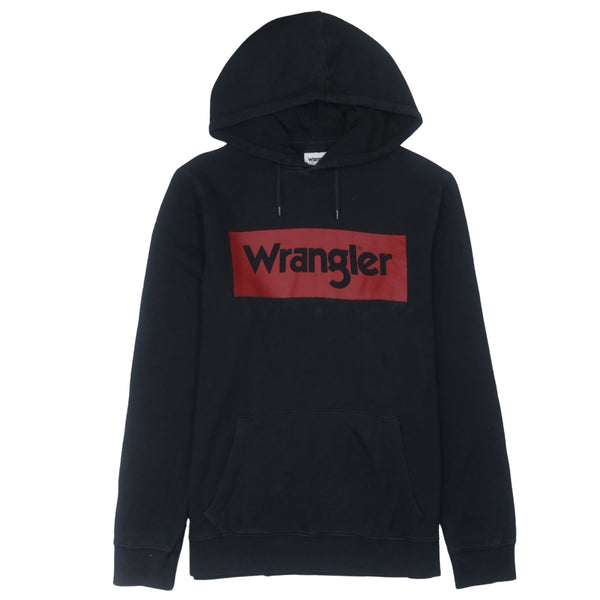 Wrangler 90's Vintage Spellout Pullover Hoodie Men’s Medium Black