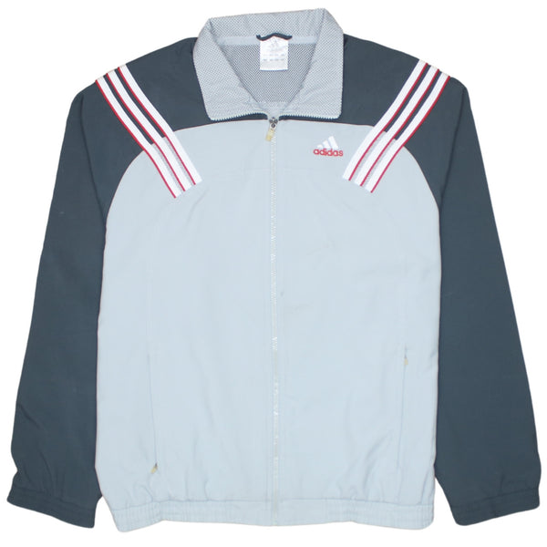Adidas 90's Lightweight Full Zip Up Windbreaker Large  Grey
