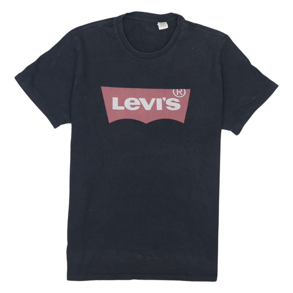 Levi's 90's Black Spellout Short Sleeve T-Shirt Men's Medium Vintage