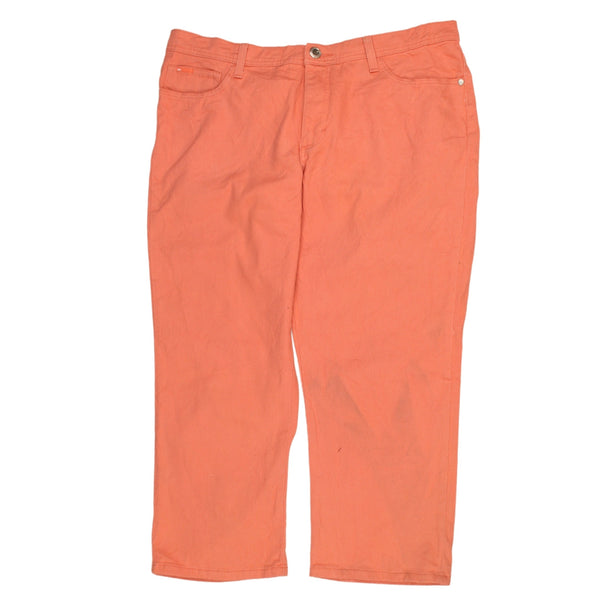 Vintage Lee 90s Orange Baggy Trousers Men's Medium Straight Leg Pants