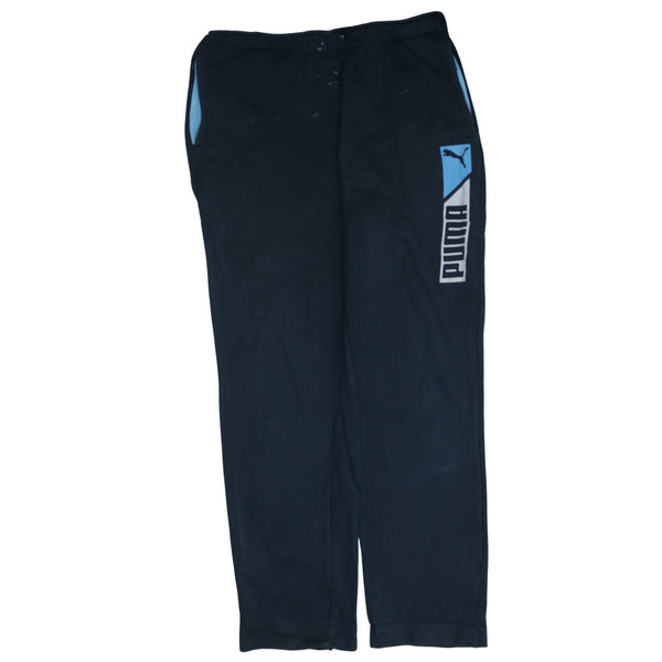 Puma Men's 90's Vintage Straight Leg Baggy Trousers Pants - Large Black
