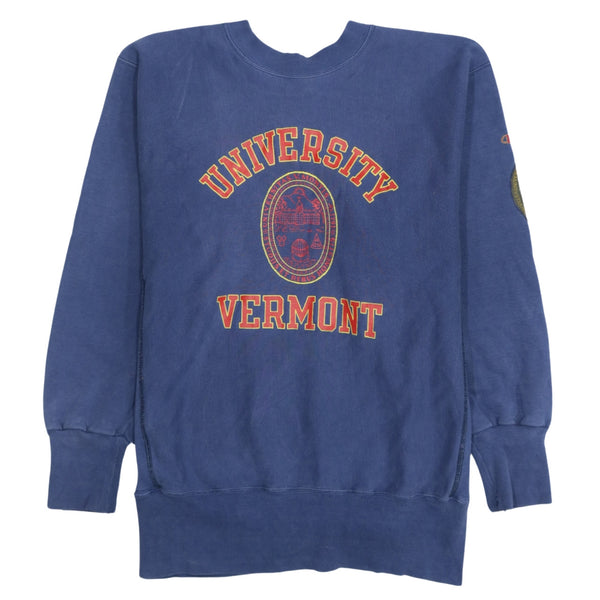 Vintage Champion 90's University Vermont Crew Neck Sweatshirt Large Blue