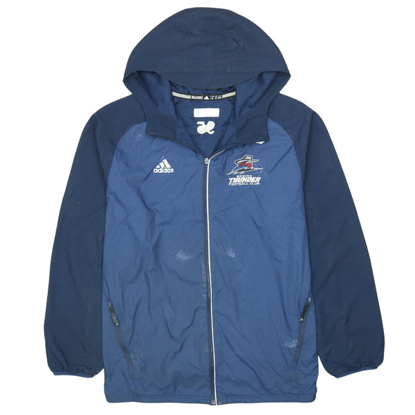 Adidas 90's Vintage Hooded Full Zip Windbreaker XLarge in Black