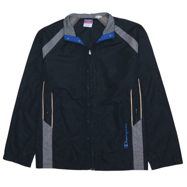 Champion 90's Black Medium Lightweight Windbreaker Full Zip