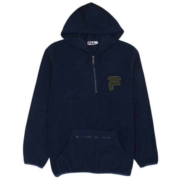 Fila 90's Navy Blue Hiking Warm Fleece Jumper Men's XLarge