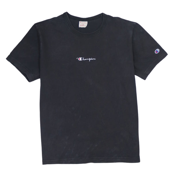 Champion 90's Men's Small Black Crew Neck Cotton T-Shirt Retro Vibe