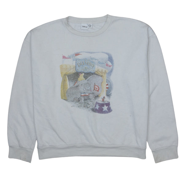 Vintage Disney 90's Beige Crew Neck Heavyweight Sweatshirt Medium