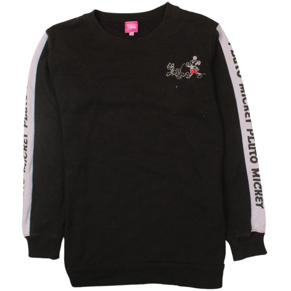 Vintage Disney 90's Mickey Mouse Crew Neck Sweatshirt Navy Blue M