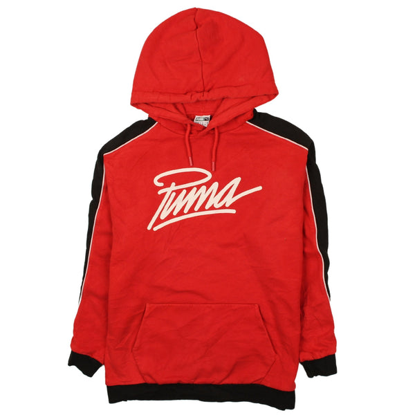 Puma Vintage 90's Spellout Red Pullover Hoodie Women XSmall