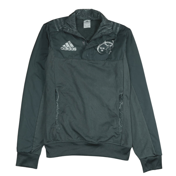 Adidas 90's Vintage Heavyweight Black Quarter Zip Sweatshirt XS Men