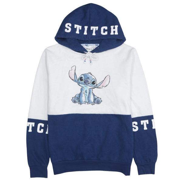 Disney 90's Stitch Pullover Hoodie Medium Navy Blue