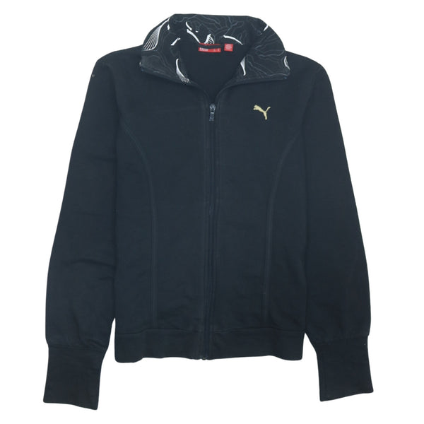 Authentic 90s Puma Heavyweight Black Full Zip Sweatshirt Medium