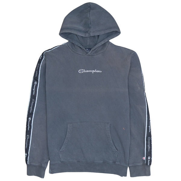 Champion 90's Drawstring Pockets Pullover Hoodie Medium Grey