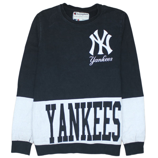 Champion 90's Yankees Crew Neck Sweatshirt Medium Black