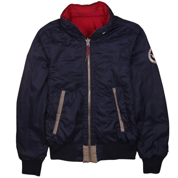 Napapijri 90's Lightweight Full Zip Up Puffer Jacket XSmall (missing sizing label) Navy Blue
