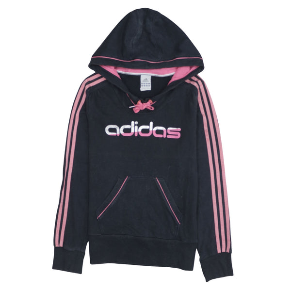 Adidas 90's Spellout Pullover Hoodie Medium Black