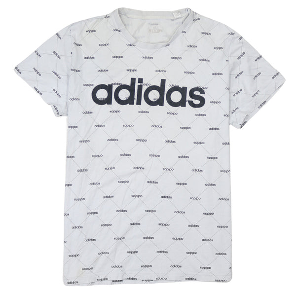 Adidas 90's Spellout Short Sleeves T Shirt XLarge White