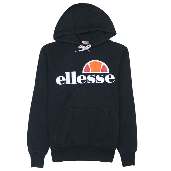 Ellesse 90's Spellout Pullover Hoodie Small Black