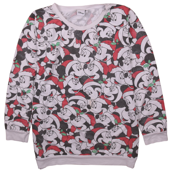 Disney 90's Heavyweight Crew Neck Sweatshirt White Men Large Vintage