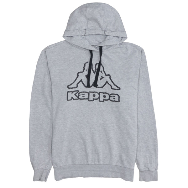 Kappa 90's Spellout Pullover Hoodie Large  Grey