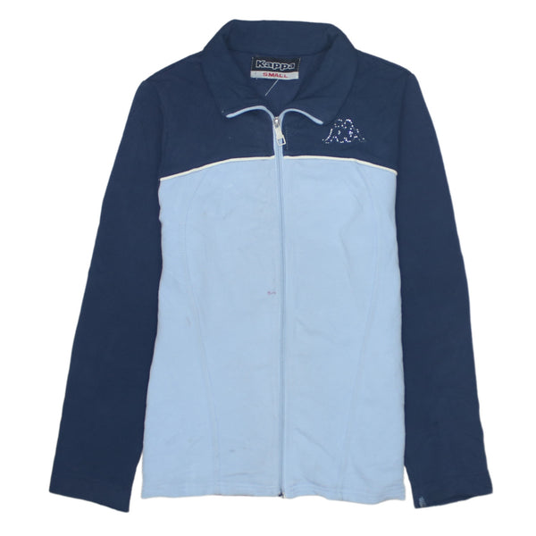 Kappa 90's Lightweight Full Zip Up Sweatshirt Small Navy Blue