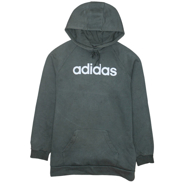 Adidas 90's Spellout Pullover Hoodie Small Green