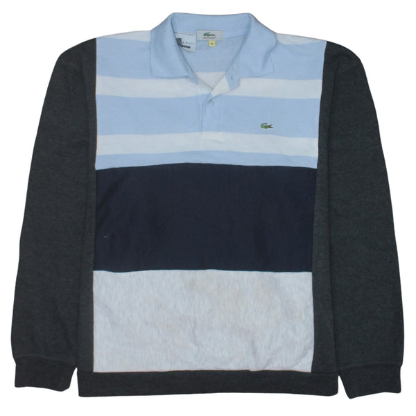 Lacoste 90's Long Sleeve Quarter Button Polo Shirt XLarge Black