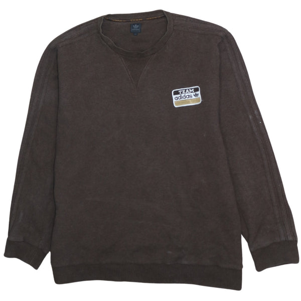 Adidas 90's Brown Lightweight Crew Neck Sweatshirt XXLarge 2XL