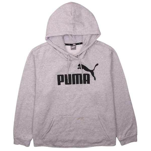 Puma 90's Grey Spellout Pullover Hoodie XL Vintage Style Retro