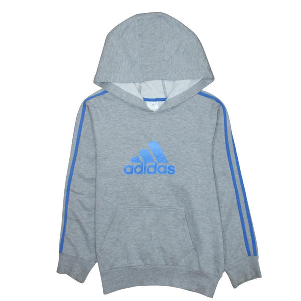 Adidas 90's Spellout Pullover Hoodie Small  Grey