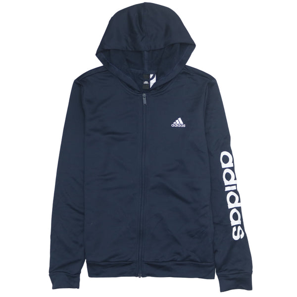 Adidas 90's Vintage Sportswear Full Zip Hoodie Medium Navy Blue