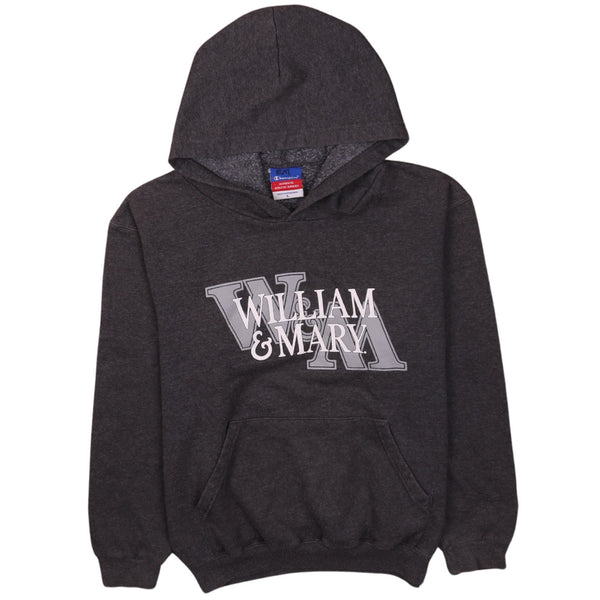 Champion Vintage 90s William & Mary Grey Pullover Hoodie Size L