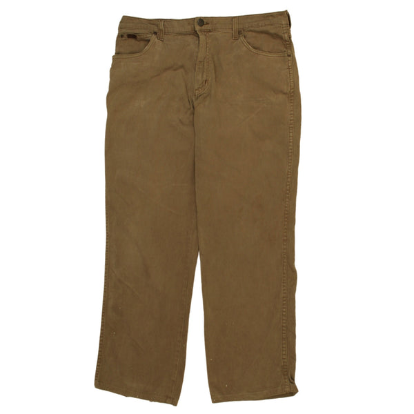 Wrangler 90's Vintage Straight Leg Baggy Pants Men 38 Khaki Green