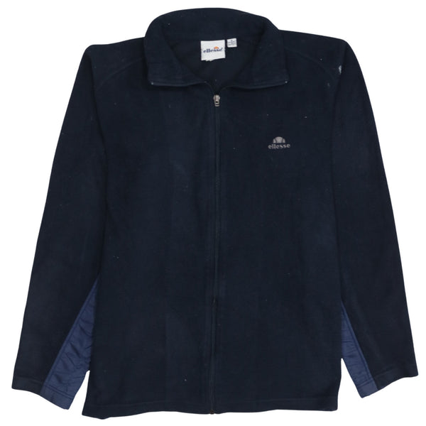 Ellesse 90's Hiking Warm Full Zip Up Fleece Jumper Medium Navy Blue