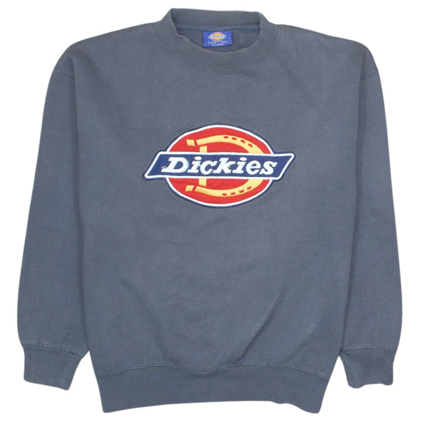 Dickies 90's Vintage Grey Spellout Crew Neck Sweatshirt XLarge