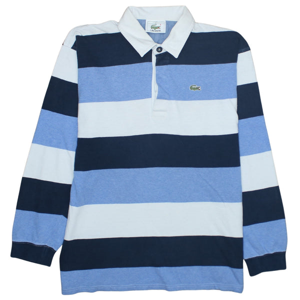 Lacoste 90's Long Sleeve Quarter Button Polo Shirt Medium Black