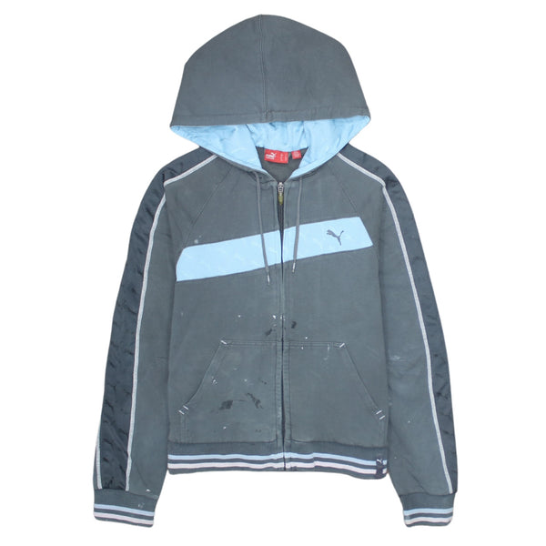 Puma 90's Lightweight Full Zip Up Hoodie Small Grey